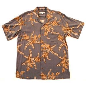 Geoffrey Beene Camp Shirt Silkblend M NWT $58.00